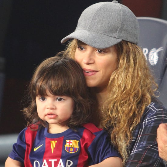 Pregnant Shakira With Milan at Gerard Pique's Game