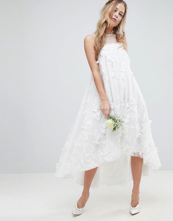 ASOS Edition Flower Midi Trapeze Wedding Dress