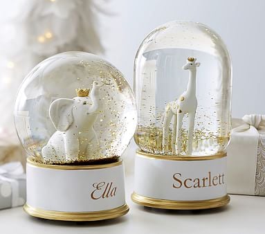 Giraffe & Elephant Snow Globes
