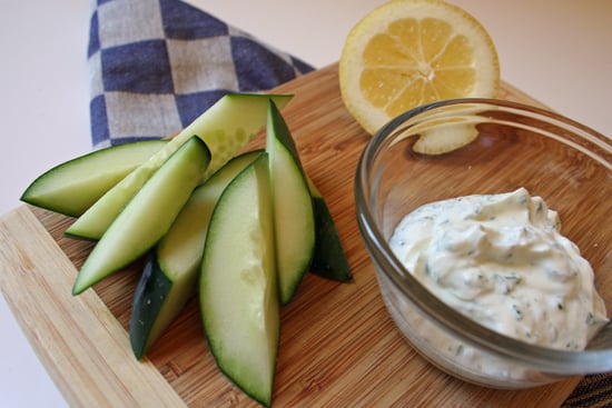 Cucumbers With Ranch Greek Yoghurt Dip