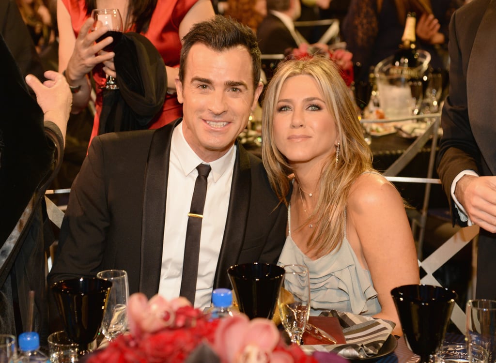 Pictured: Justin Theroux and Jennifer Aniston