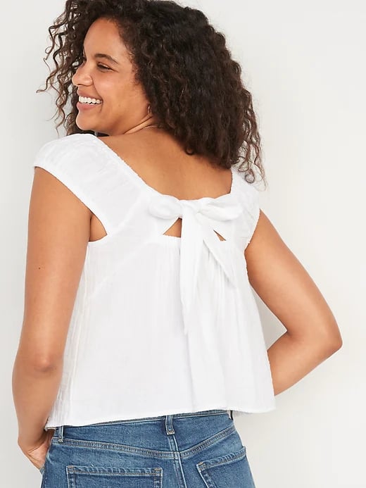 Old Navy Tie-Back Cutout Swing Blouse