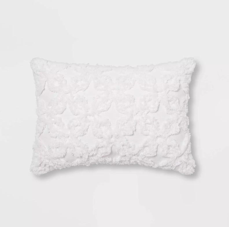 Threshold Oblong Chenille Pattern Decorative Throw Pillow