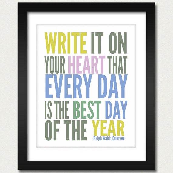 All the colors come together for word-art perfection in this Write It on Your Heart ($10) print.