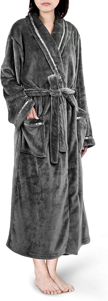 Premium Fleece Robe With Satin Trim