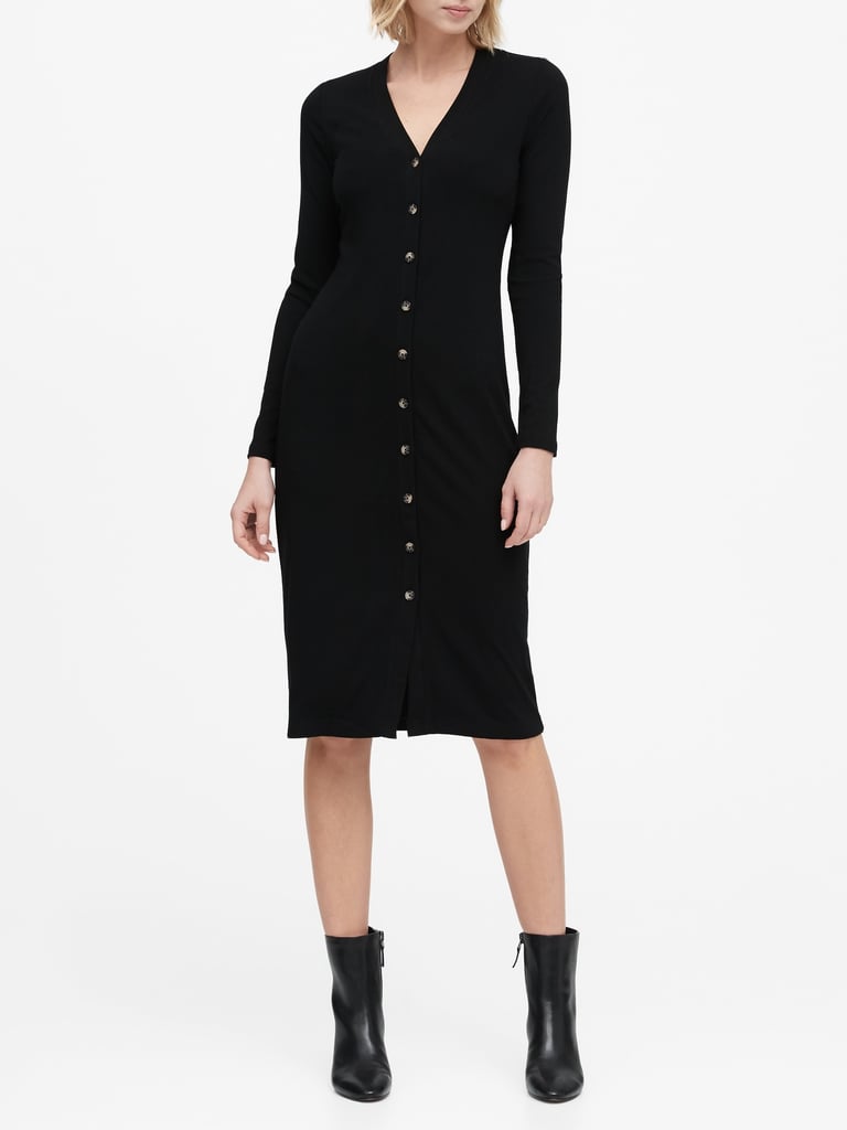 Banana Republic Ribbed Button-Down Dress