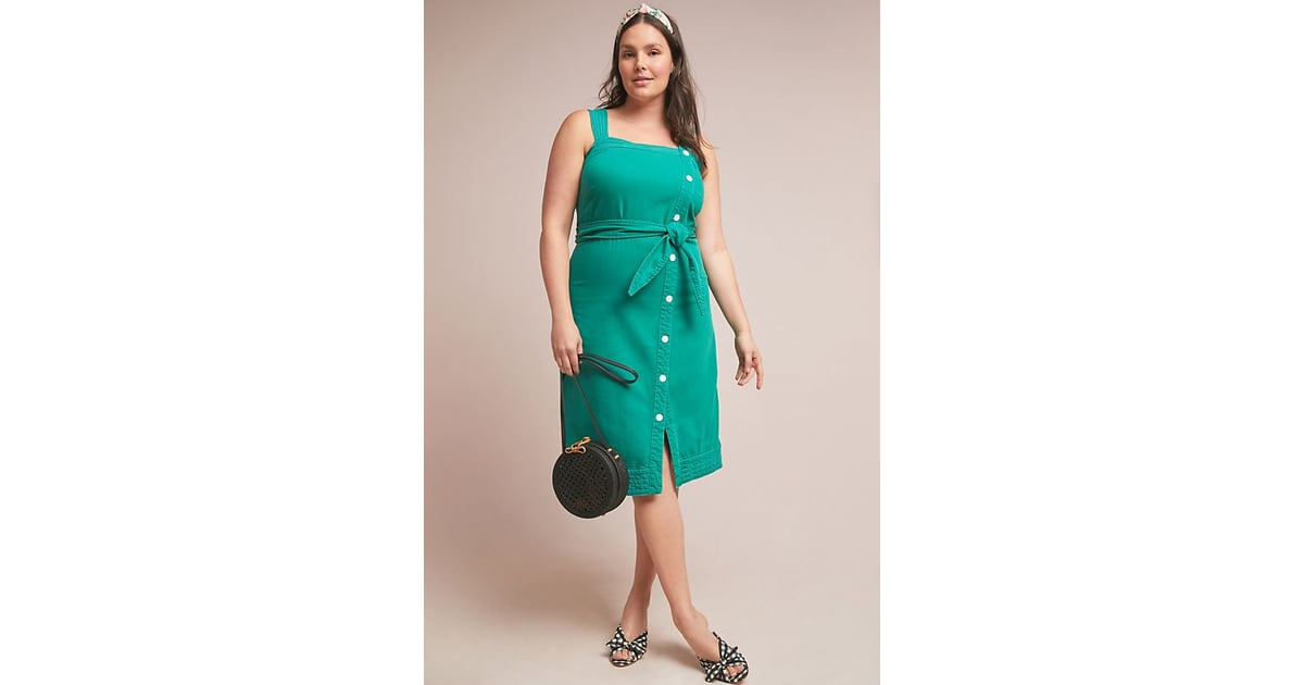 Elizabeth Button Front Dress Anthropologie s New Line For Curvy