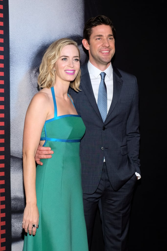 Emily Blunt and John Krasinski at Girl on the Train Premiere