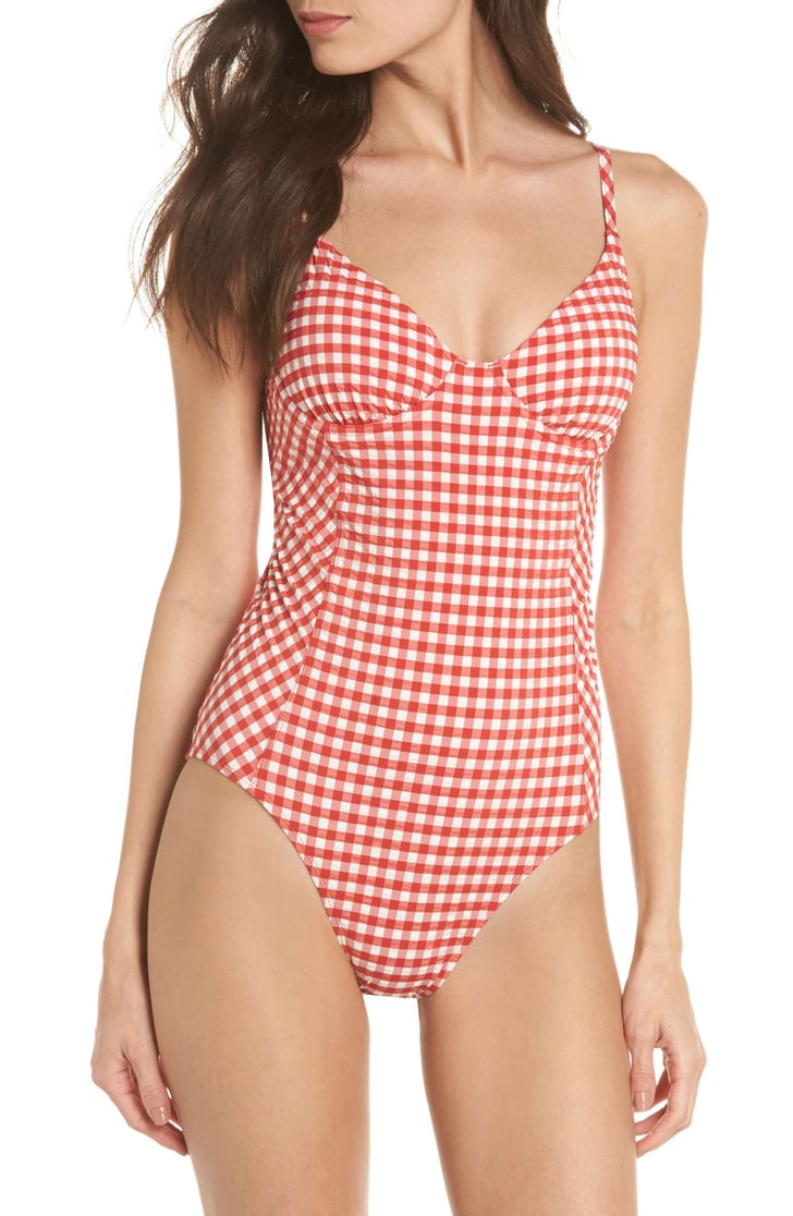 Tory Burch Gingham One-Piece Underwire Swimsuit | Best Swimsuits For