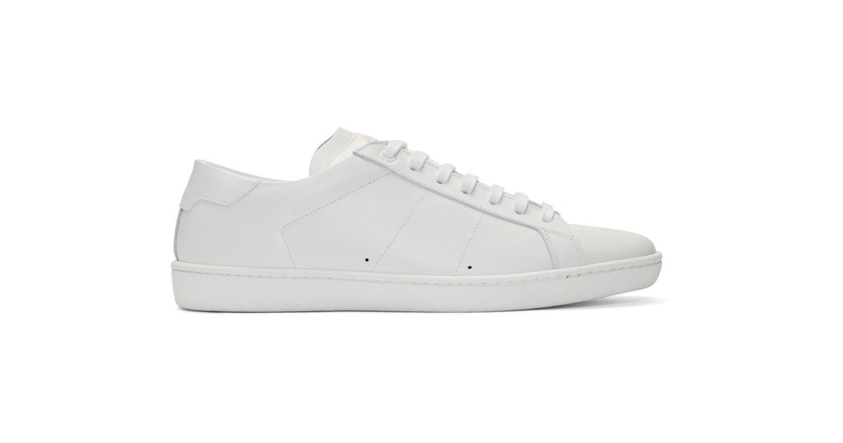 Saint Laurent White SL/01 Low-Top Sneakers ($545) | Kendall Jenner's ...