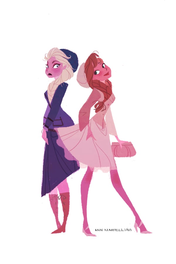 Wicked Anna And Elsa Frozen Fan Art Popsugar Love And Sex Photo 14