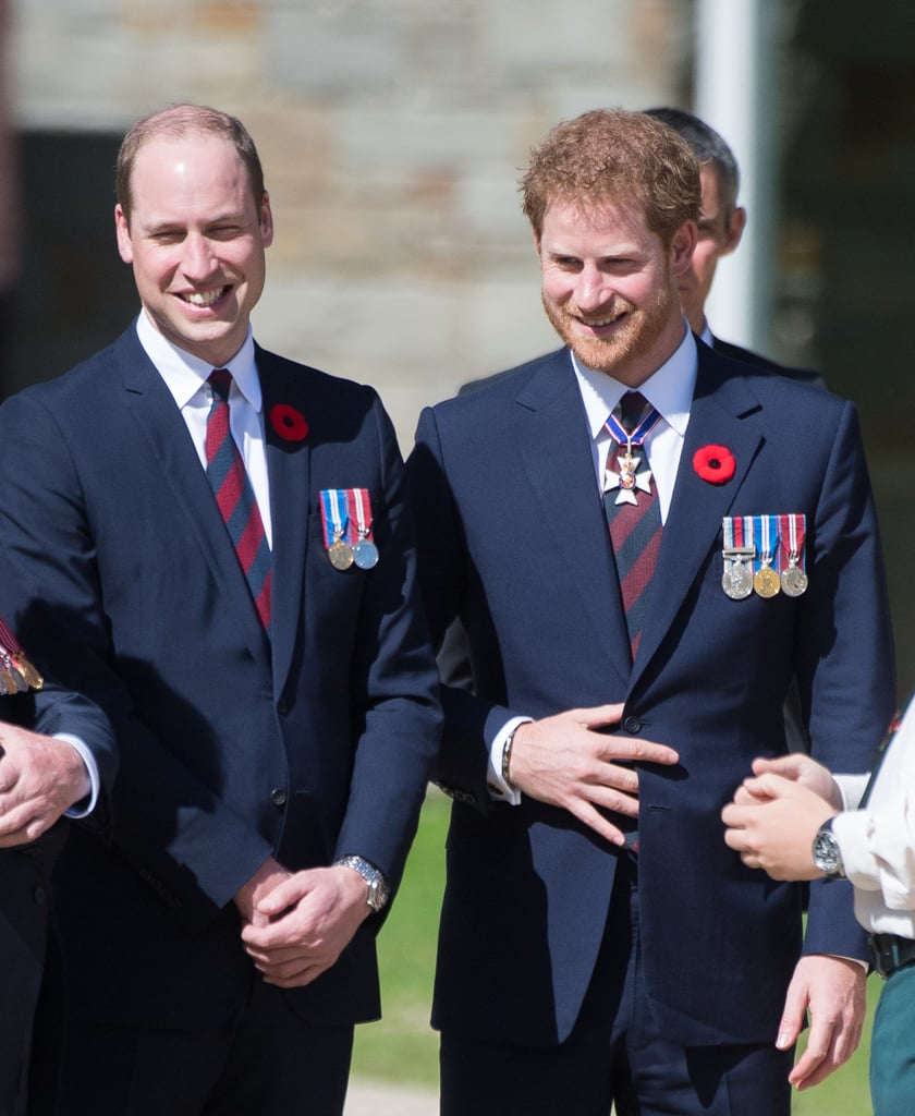 Prince William and Prince Harry at Anniversary of Vimy Ridge
