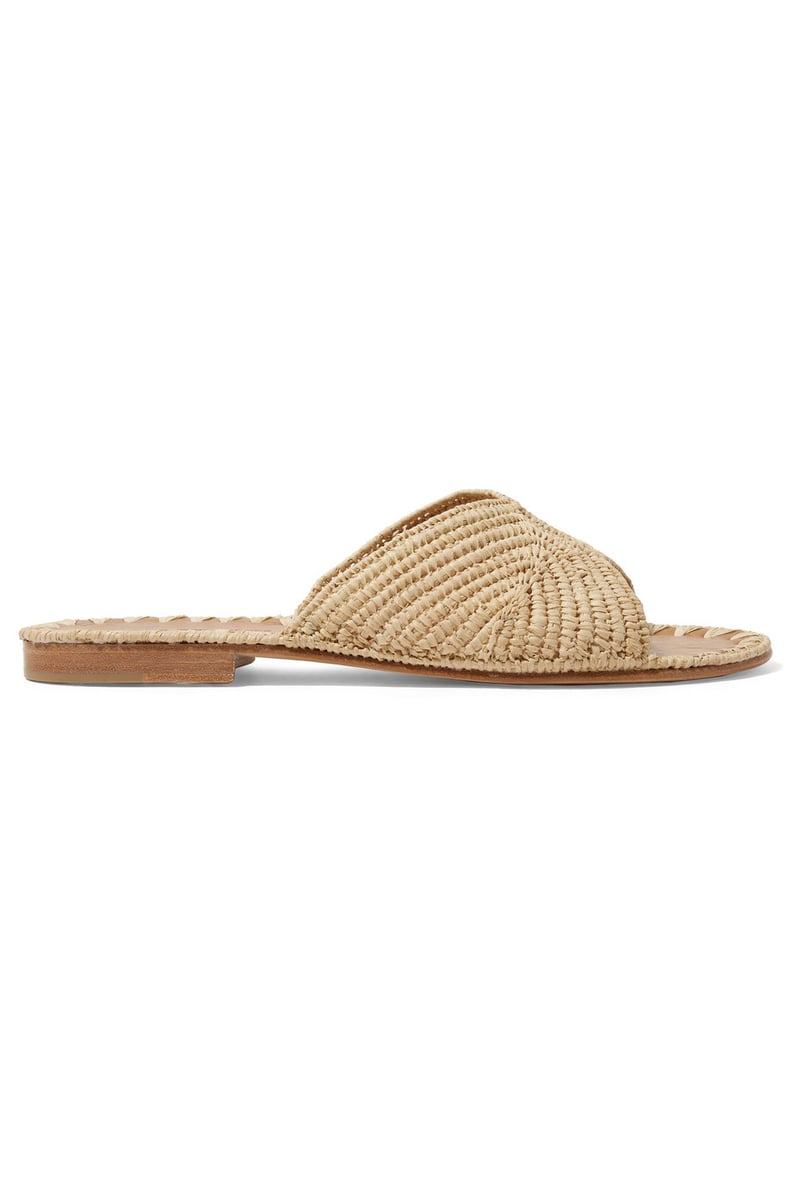 Carrie Forbes Salon Woven Raffia Slides