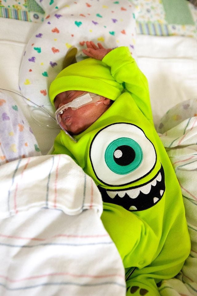 NICU Babies in Halloween Costumes