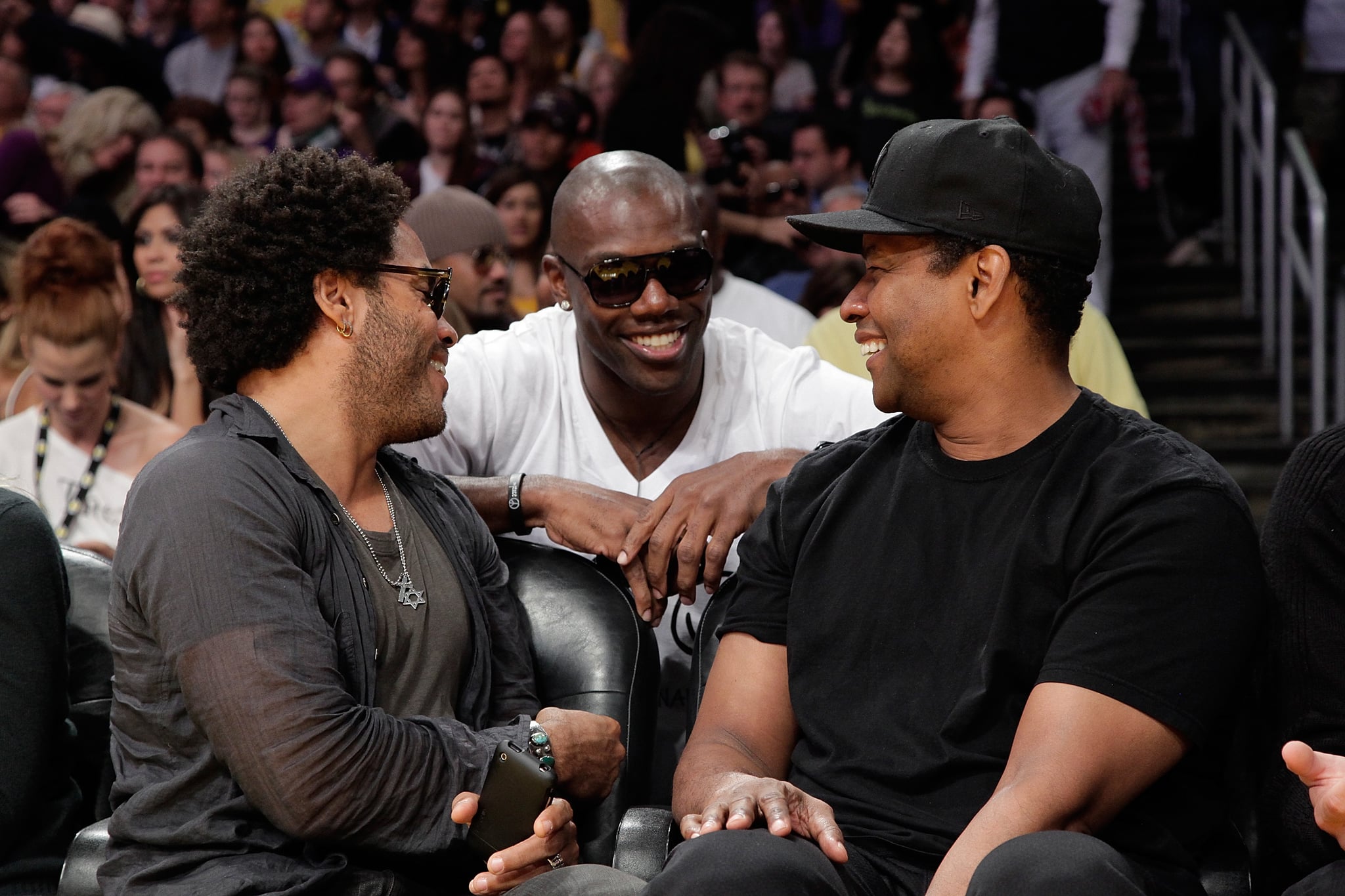 Lenny Kravitz And Denzel Washington Chatted With Terrell Owens