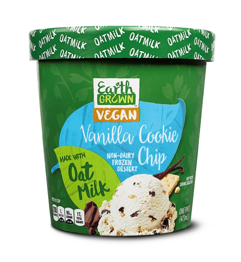 Aldi's Earth Grown Vegan Oat-Milk Vanilla Cookie Chip Ice Cream