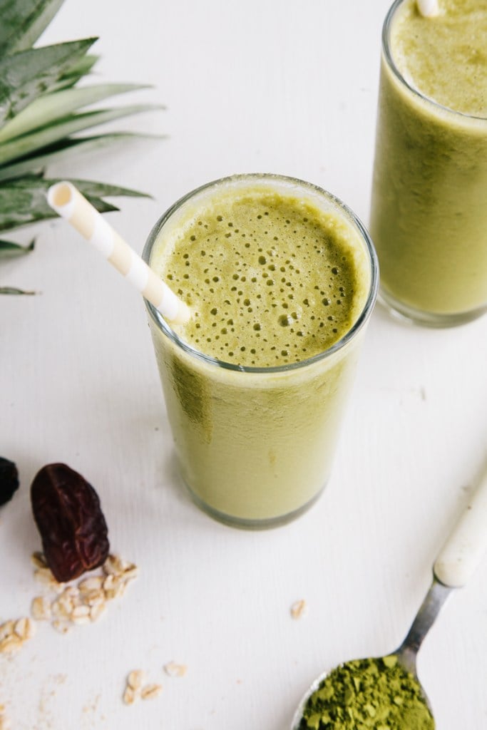 Pineapple and Matcha Oat Smoothie Healthy Matcha Recipes POPSUGAR