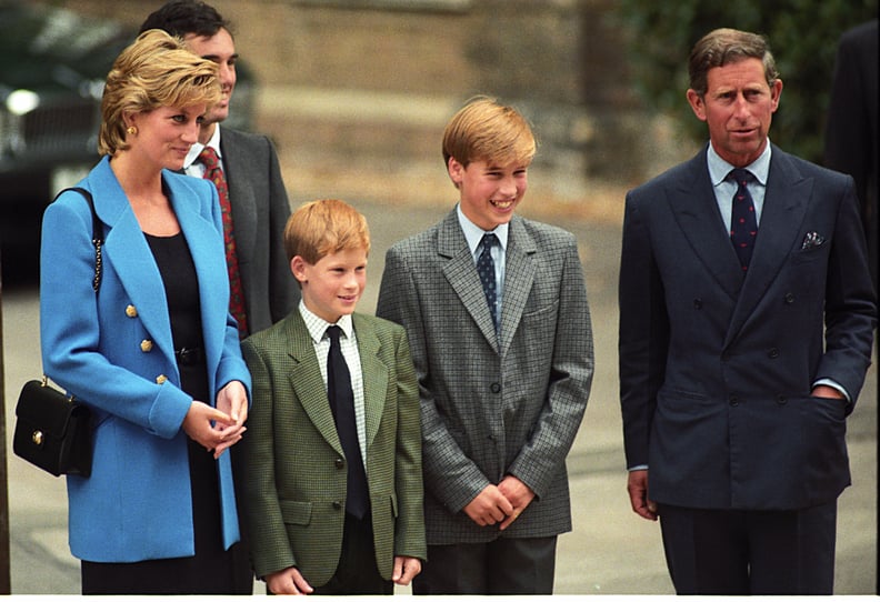 Princess Diana, Prince Harry, Prince William, and Prince Charles