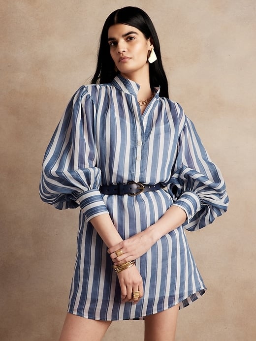 Banana Republic Ramie Popover Shirt Dress