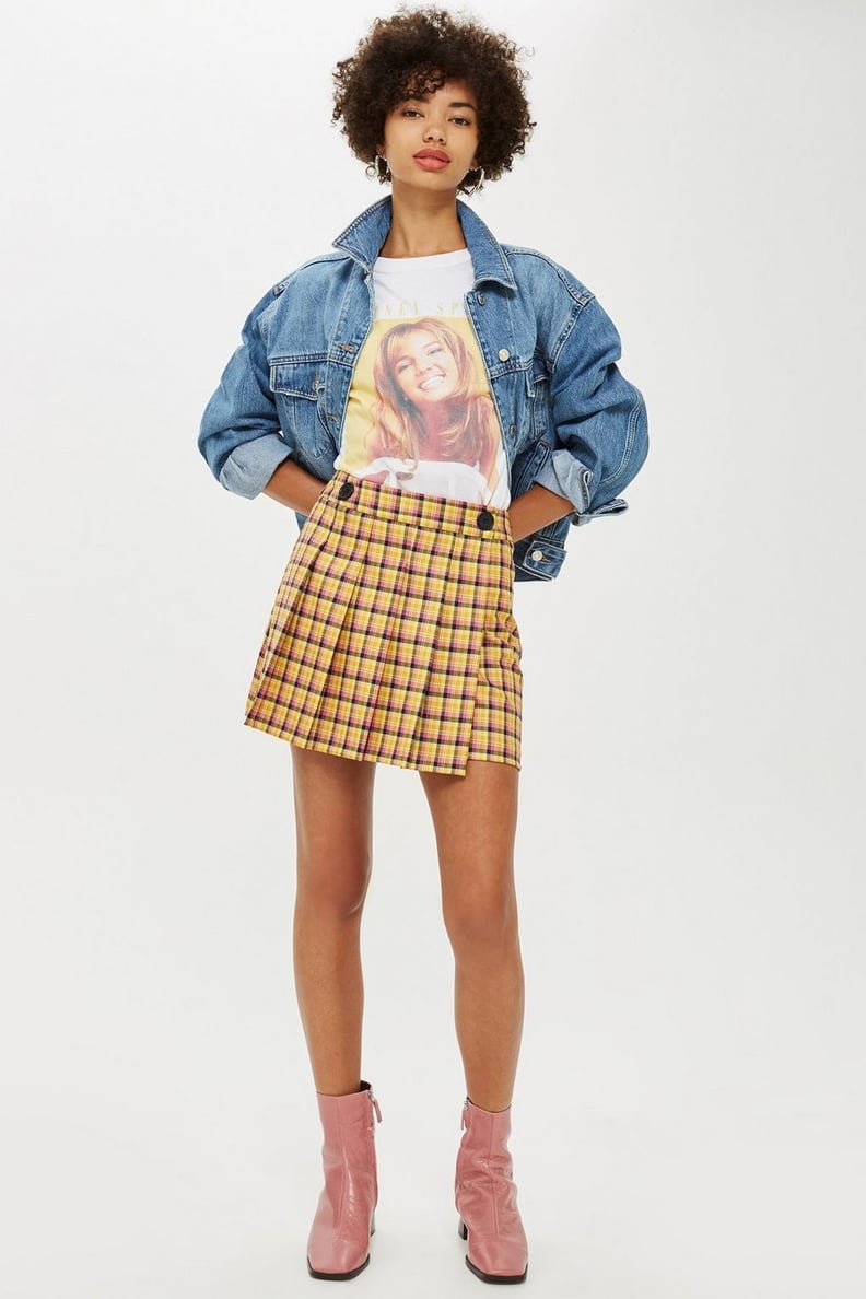 Check Kilt Mini Skirt