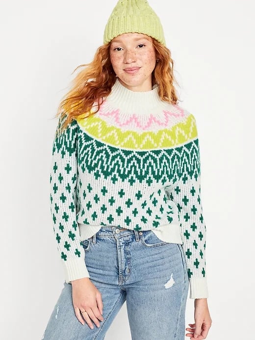 Old Navy Mock-Neck Cropped Sweater