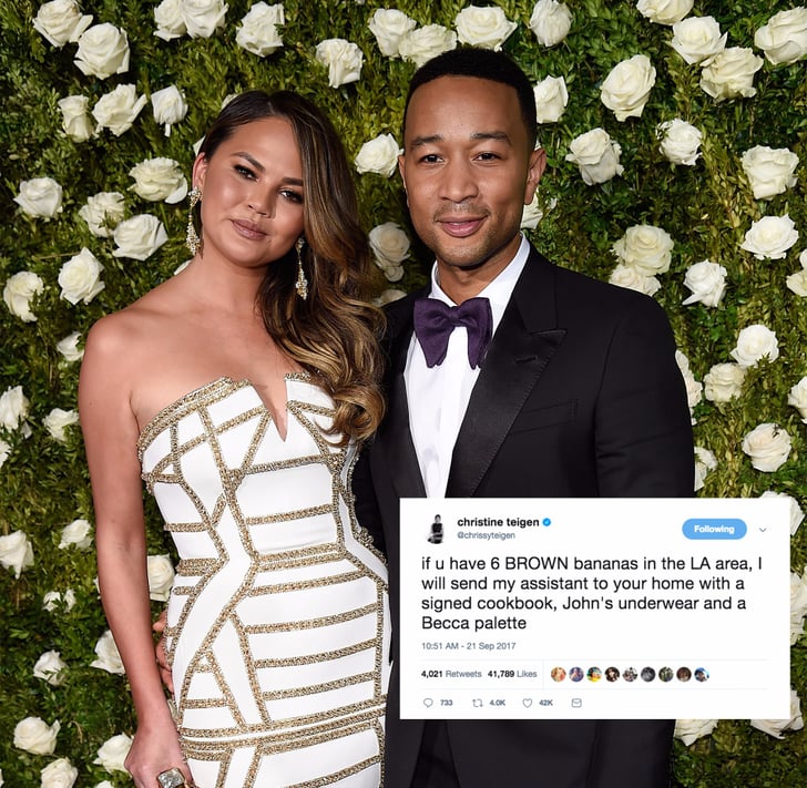 Chrissy Teigen Asks For Bananas On Twitter Popsugar Food