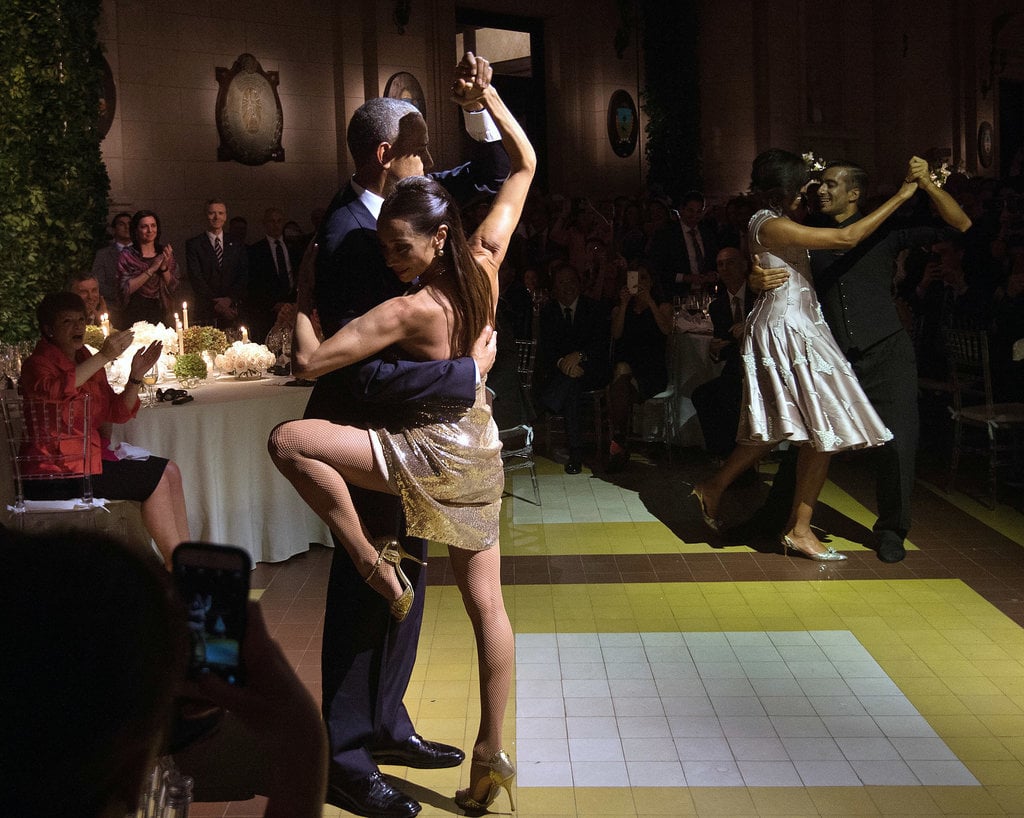 During the Argentinian state dinner in March 2016, Barack and Michelle danced the tango with some very talented performers.