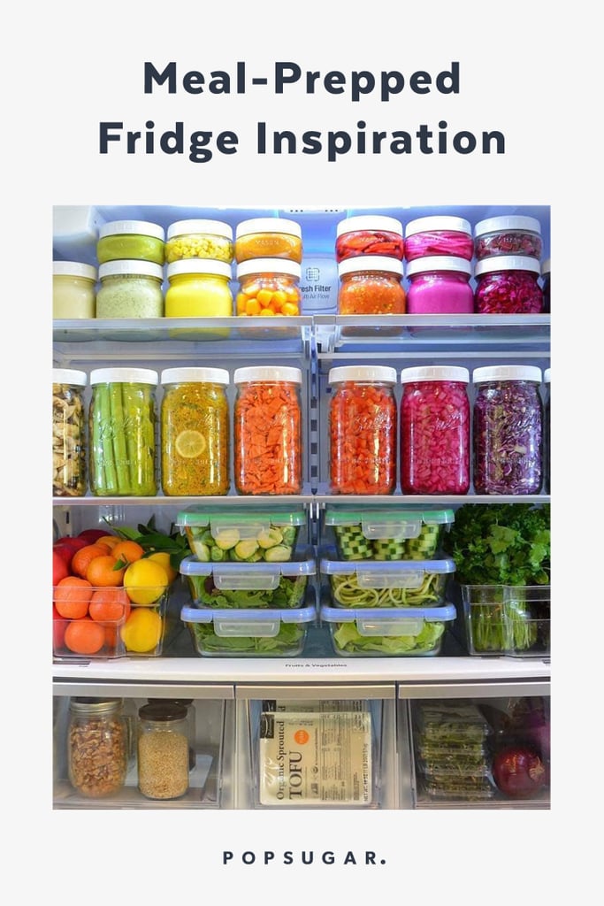 Meal-Prepped Fridge Pictures
