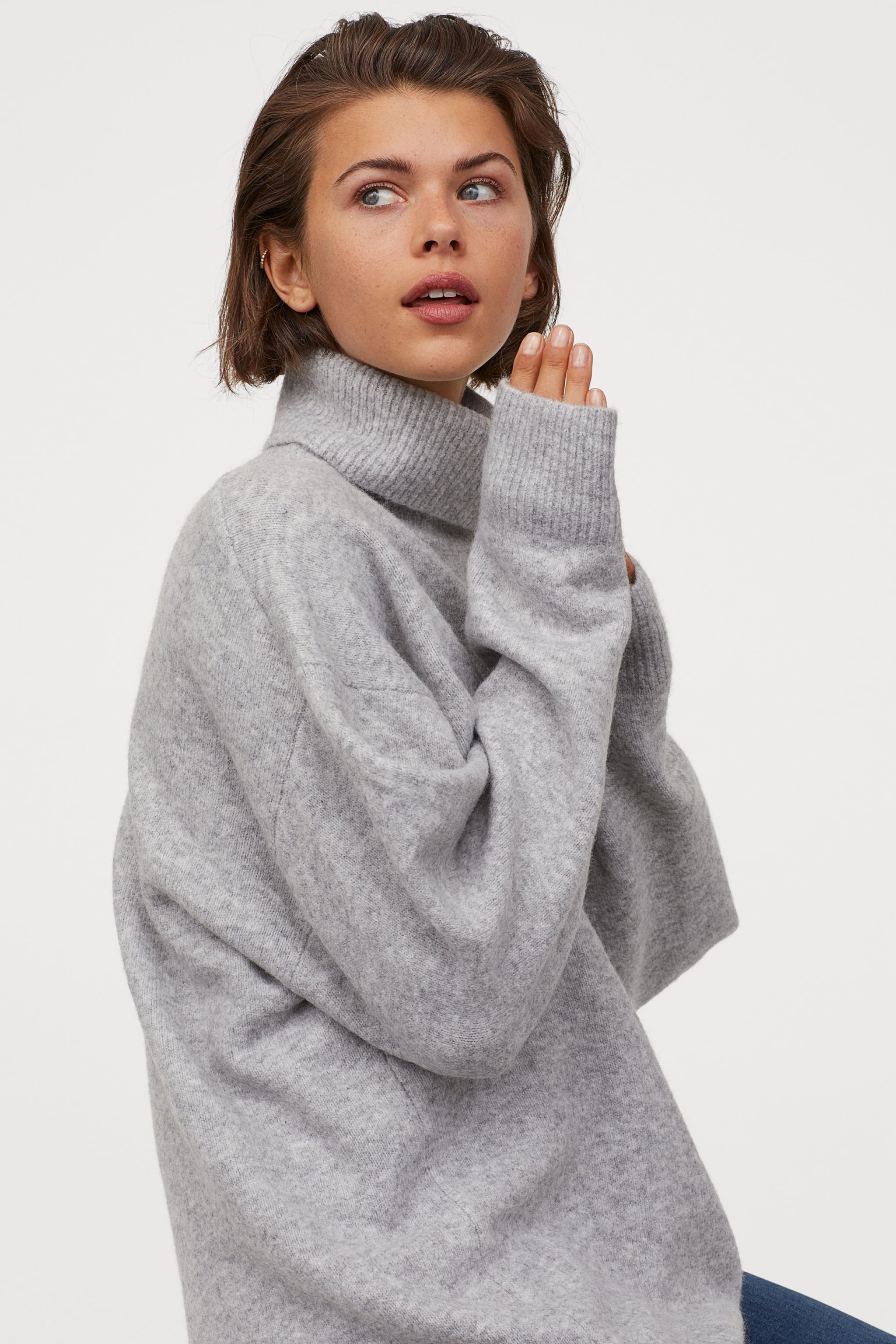 turtleneck hoodie h&m