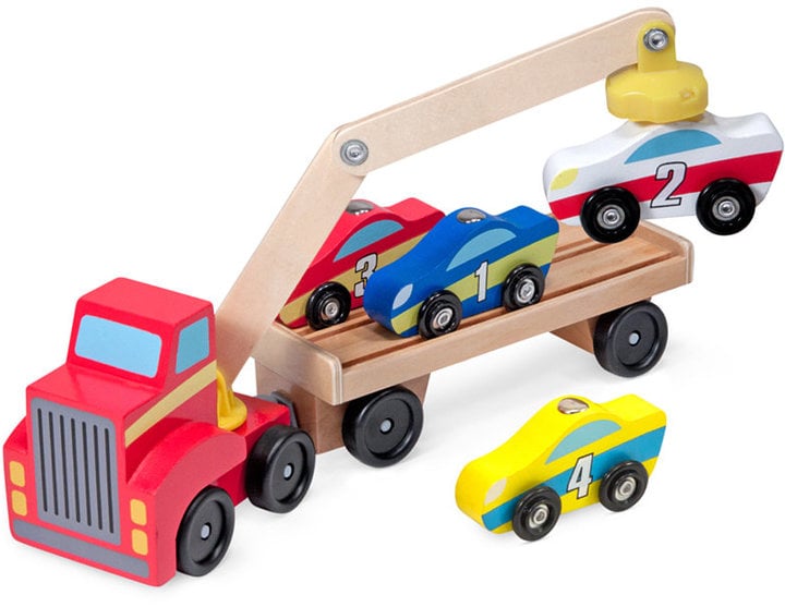 Melissa & Doug Kids' Magnetic Car Loader Toy