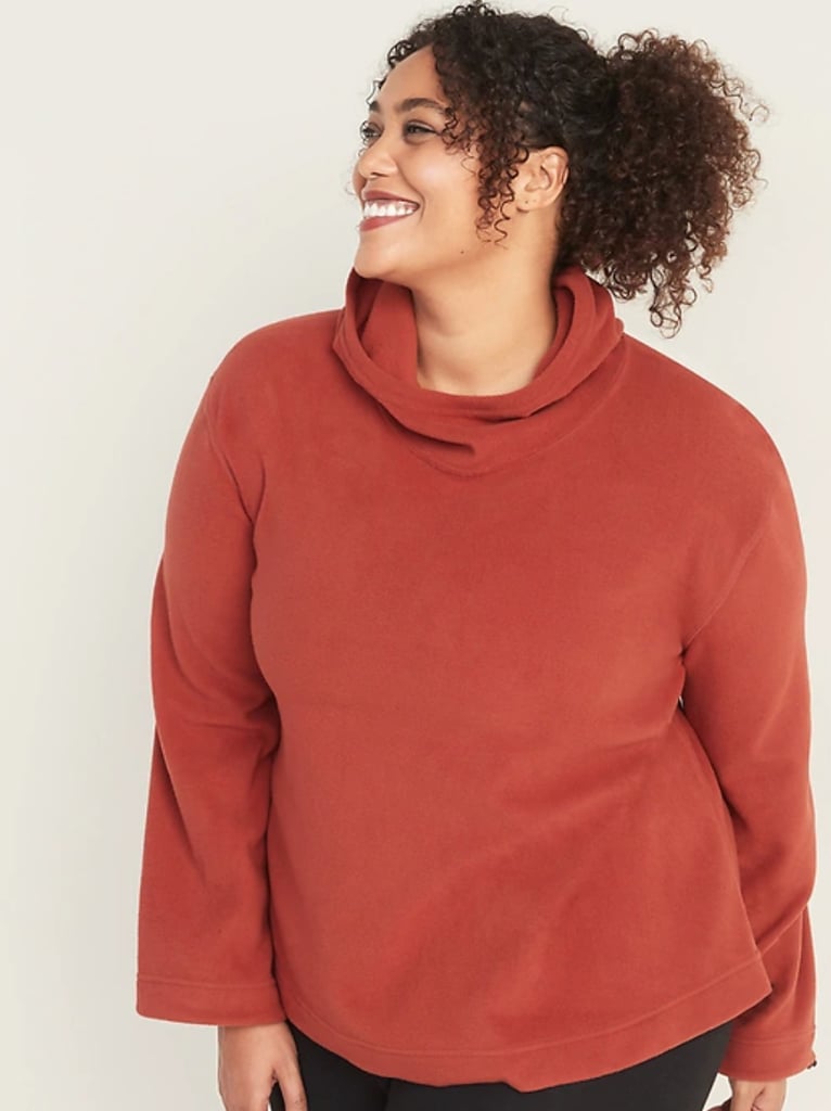 Old Navy Micro Performance Fleece Plus-Size Cinched-Sleeve Swing Hoodie