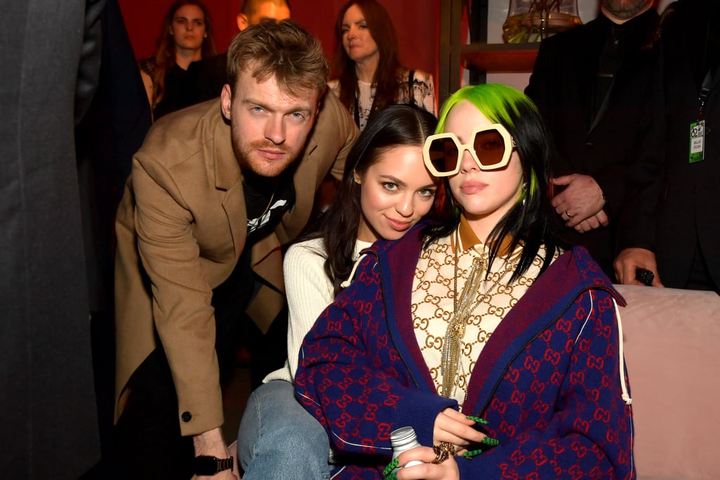 Finneas O'Connell, Claudia Sulewski, and Billie Eilish at the 2020 Universal Grammys Afterparty