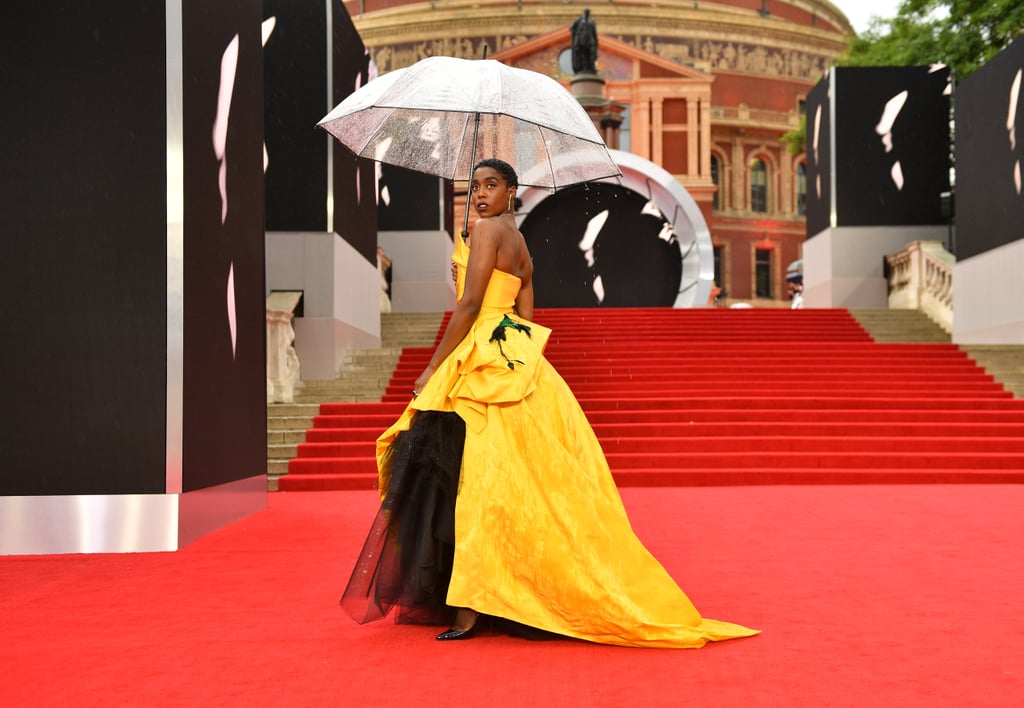Lashana Lynch's Yellow Gown at the No Time to Die Premiere
