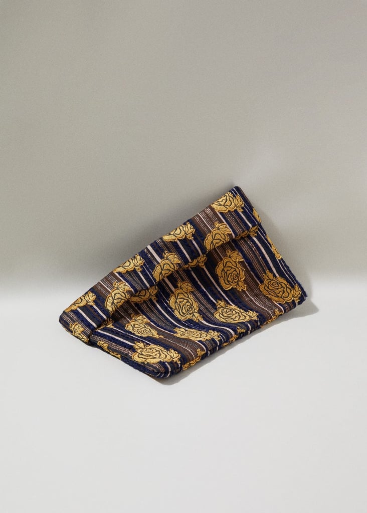 Mango x Leandra Medine Floral embroidery clutch