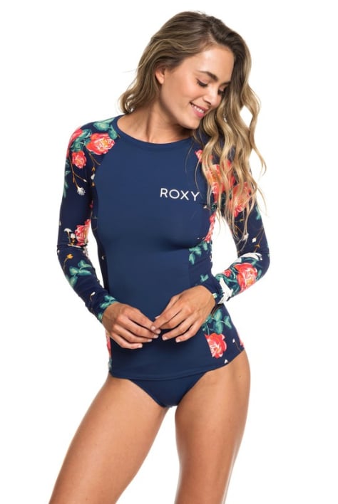 Roxy Long Sleeve Rash Guard  Save Your Skin This Summer With