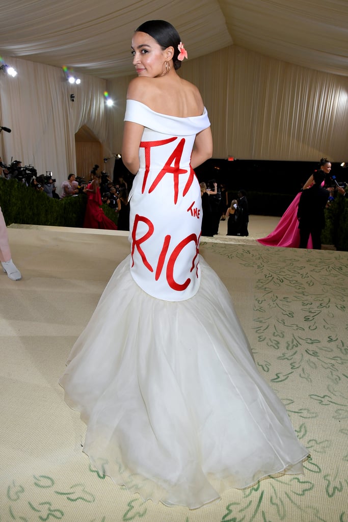 Alexandria Ocasio-Cortez's Brother Vellies Dress at Met Gala