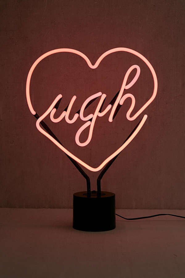 Urban Outfitters Ugh Neon Sign Table Lamp