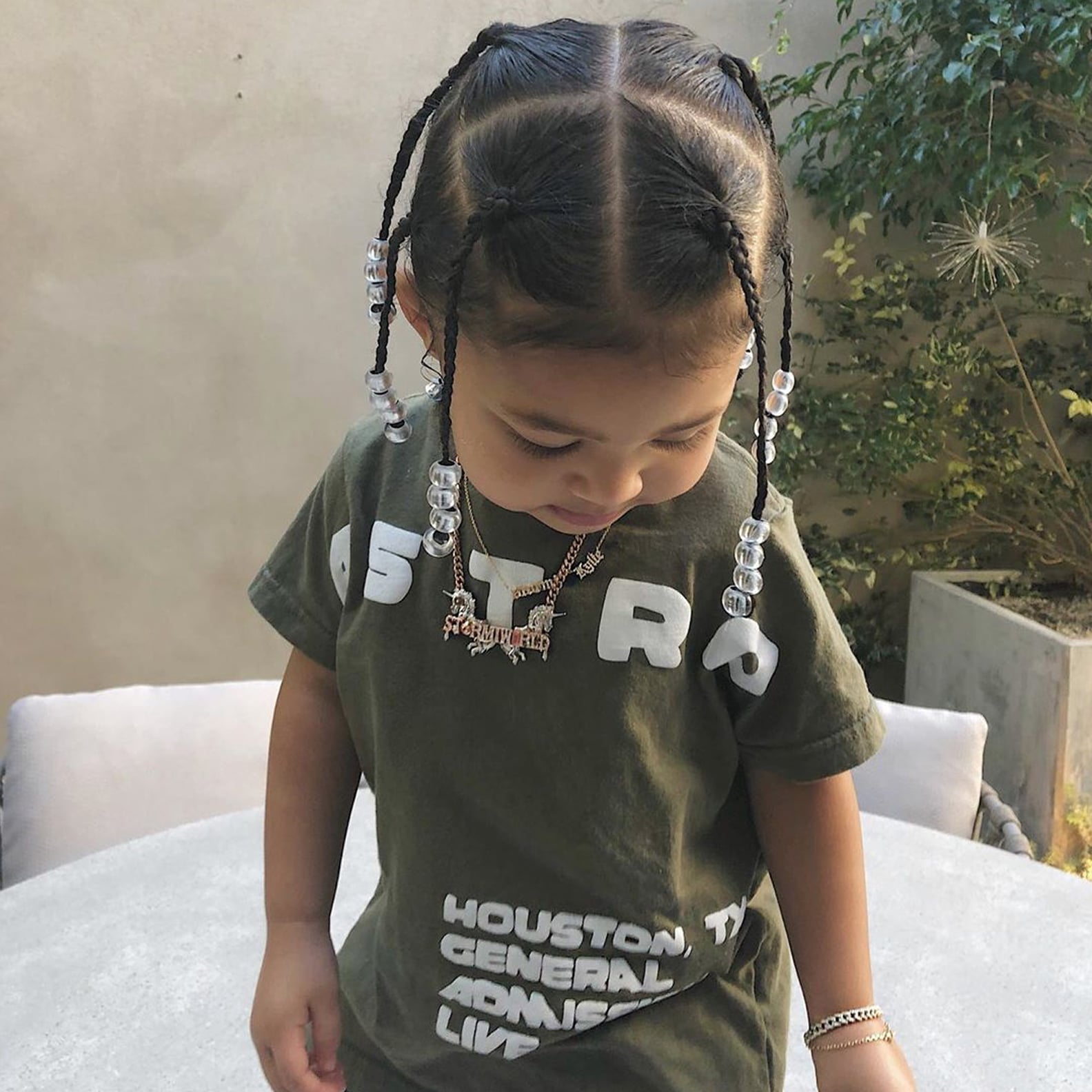 Stormi Webster Matching With Travis Scott's Hairstyle | PS Family