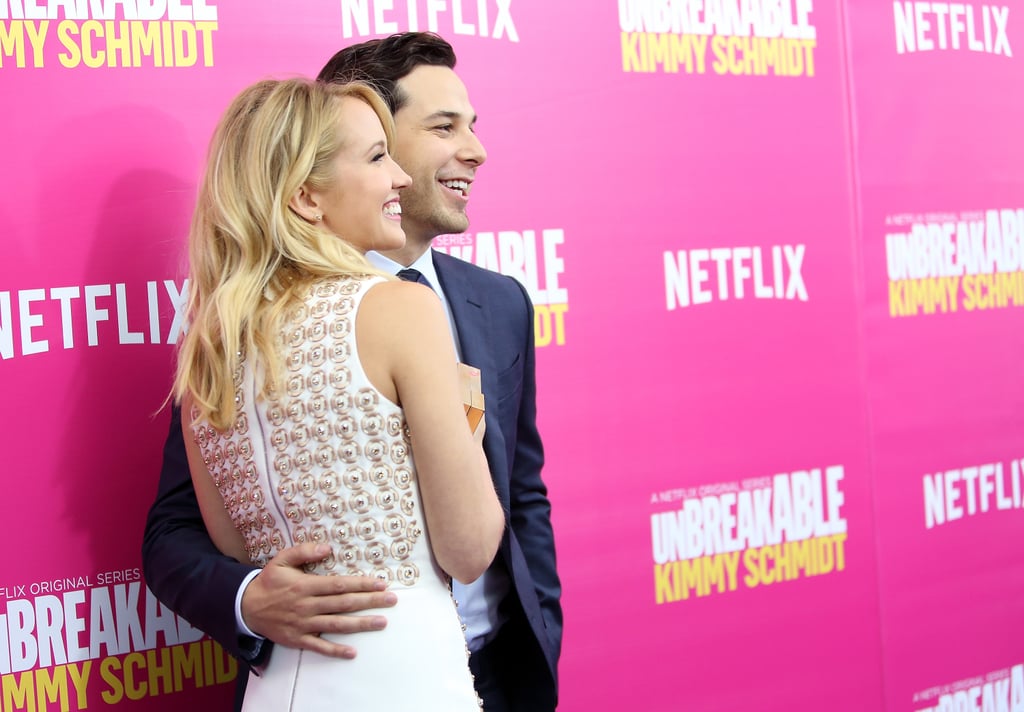 Anna Camp and Skylar Astin at Kimmy Schmidt Premiere 2016