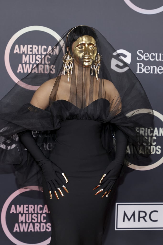 Cardi B Wears Manicure Over Gloves at American Music Awards