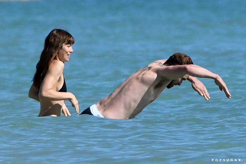 Justin Timberlake and Jessica Biel in the Caribbean 2016