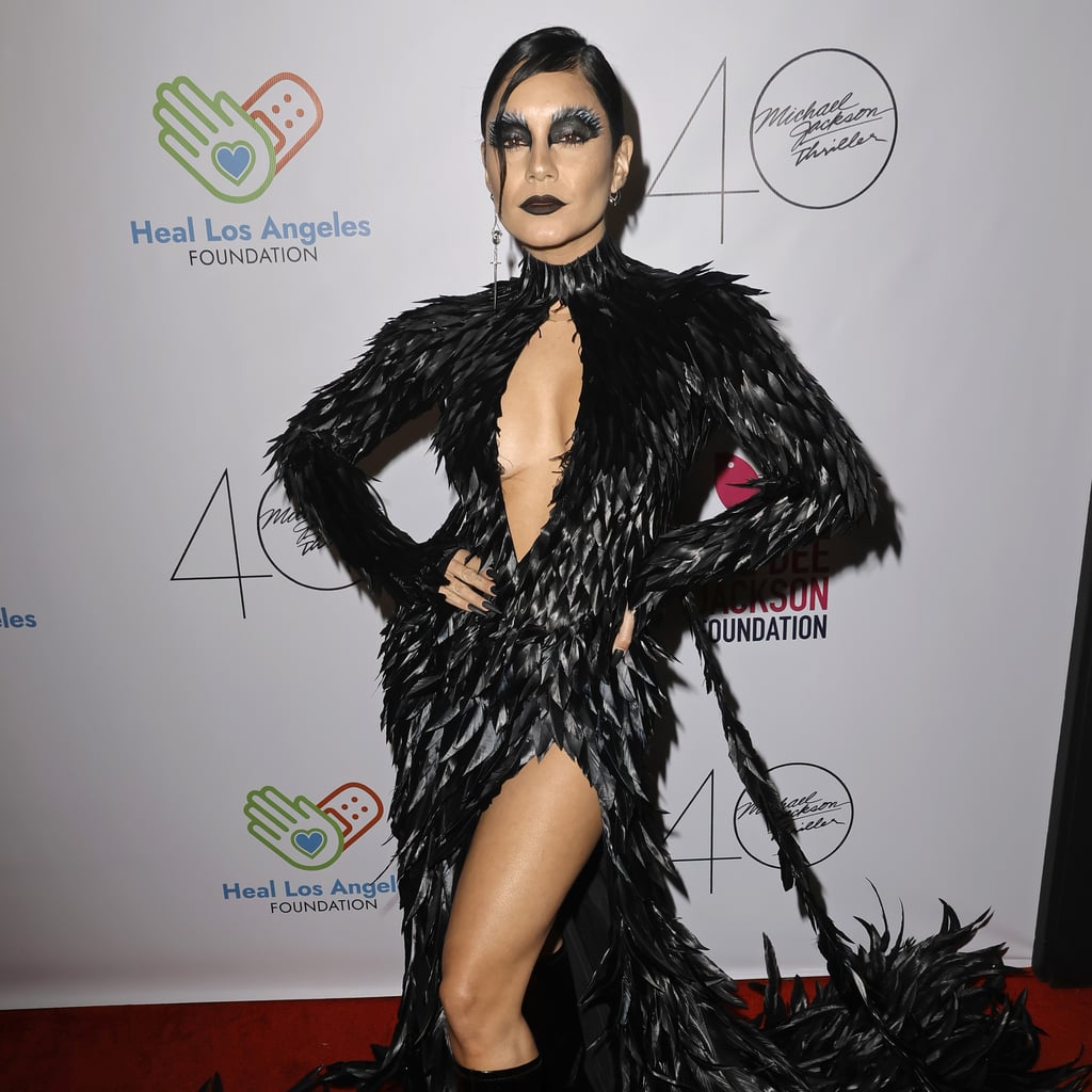Vanessa Hudgens's Feather Cutout Gown for Halloween