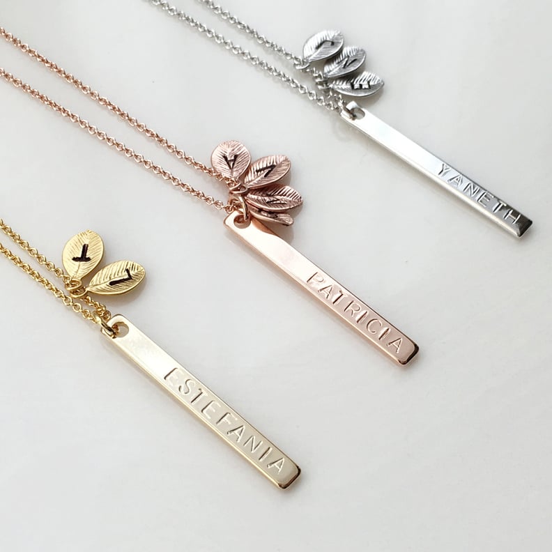 A Minimalistic Necklace: Leaf Family Tree Necklaces