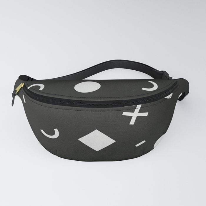 Black & White Memphis Pattern Fanny Pack