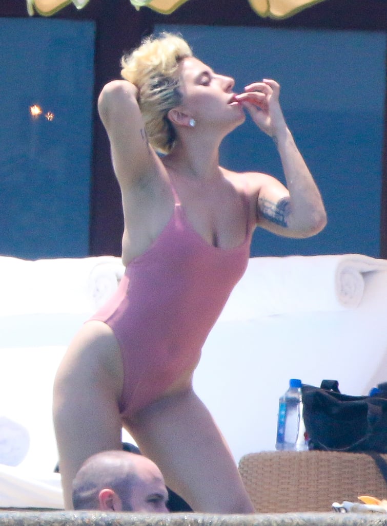Lady Gaga Wearing Swimsuit in Mexico After Breakup July 2016