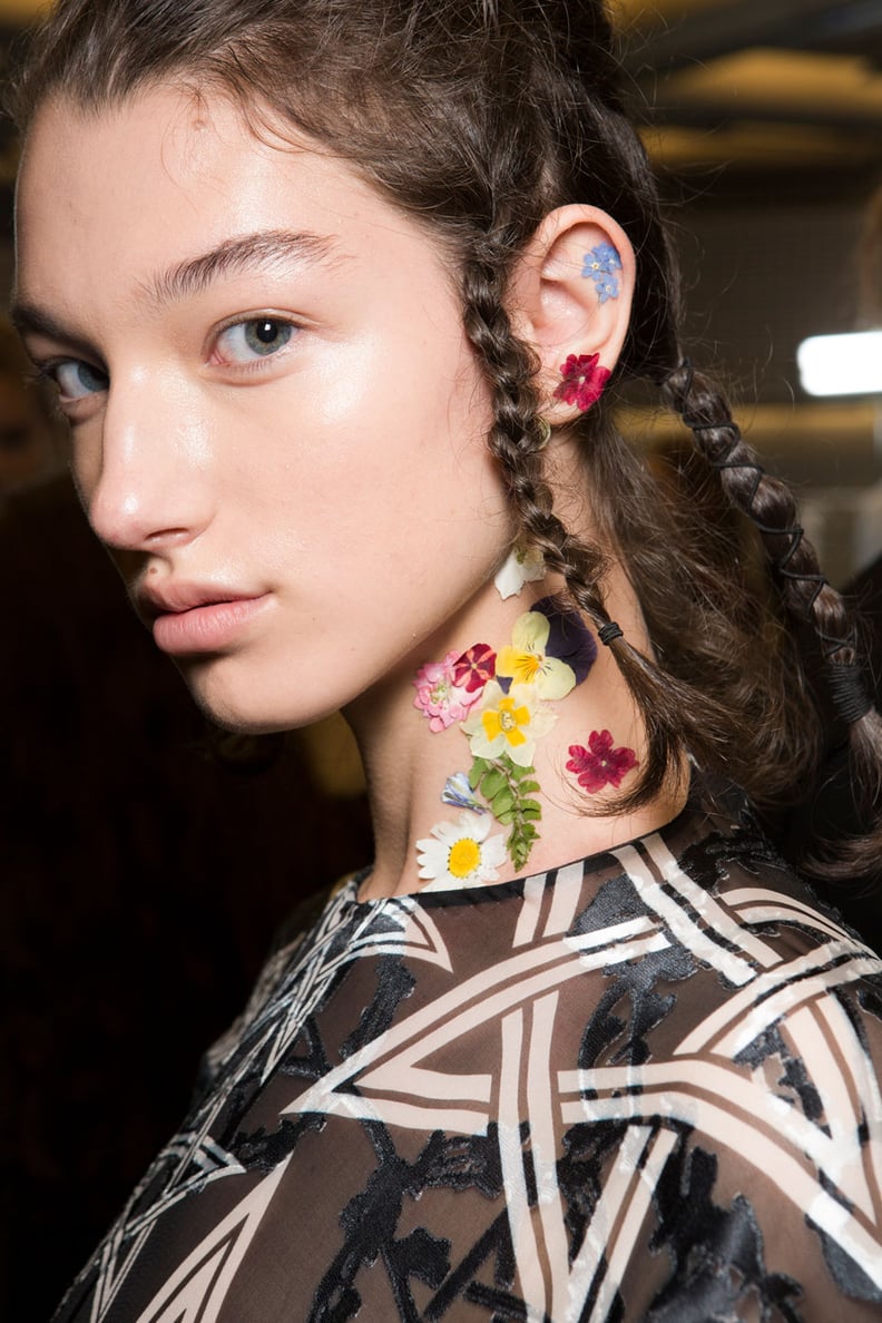 Hair and Makeup at Preen Spring 2017 | POPSUGAR Beauty