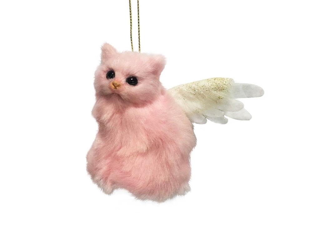 Faux Fur Unicorn Cat With Wings Christmas Tree Ornament