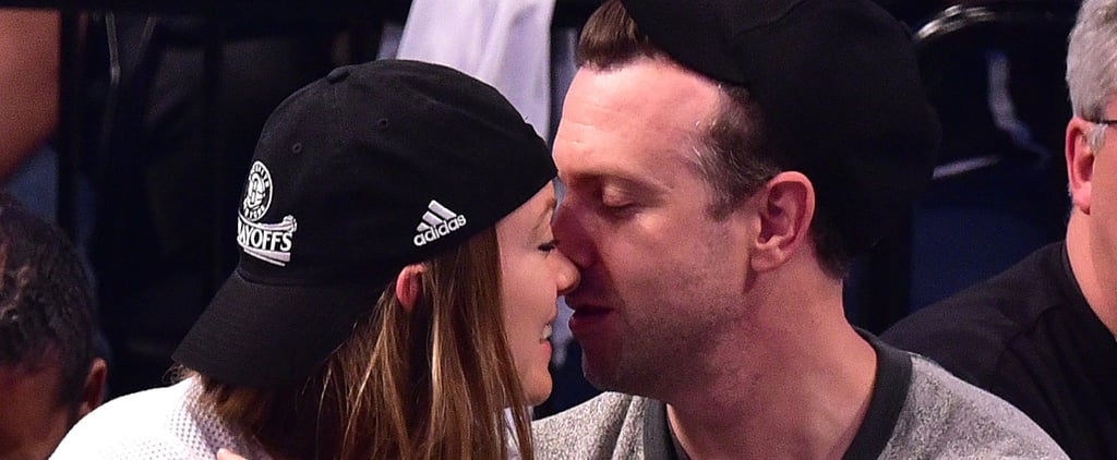 Olivia Wilde and Jason Sudeikis Kiss at Brooklyn Nets Game