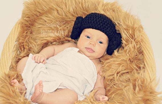 Princess Leia hair crocheted hat