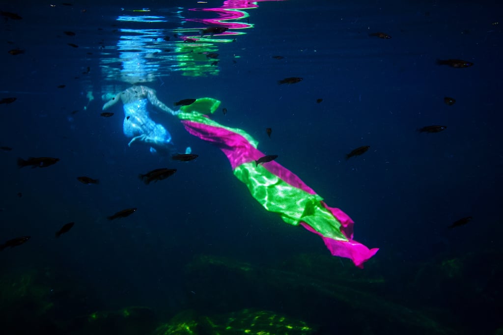 Underwater Trash-the-Wedding-Dress Shoot